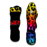 Rainbow Leopard Print Muay Thai Shin Guard