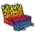 Rainbow Leopard Print Pet Car Back Seat Cover