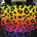 Rainbow Leopard Print Pet Car Back Seat Cover