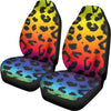 Rainbow Leopard Print Universal Fit Car Seat Covers