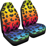 Rainbow Leopard Print Universal Fit Car Seat Covers