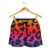 Rainbow Leopard Print Women's Shorts