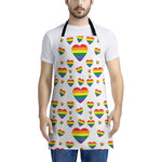 Rainbow LGBT Heart Pattern Print Apron