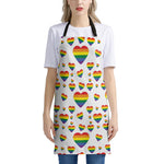 Rainbow LGBT Heart Pattern Print Apron