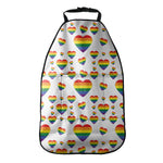 Rainbow LGBT Heart Pattern Print Car Seat Organizers