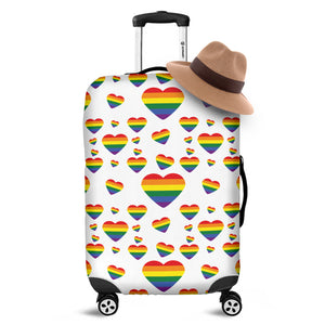 Rainbow LGBT Heart Pattern Print Luggage Cover