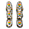 Rainbow LGBT Heart Pattern Print Muay Thai Shin Guard