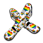 Rainbow LGBT Heart Pattern Print Muay Thai Shin Guard