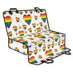 Rainbow LGBT Heart Pattern Print Pet Car Back Seat Cover