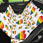 Rainbow LGBT Heart Pattern Print Pet Car Back Seat Cover