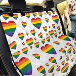 Rainbow LGBT Heart Pattern Print Pet Car Back Seat Cover