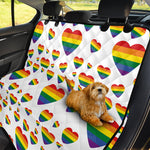 Rainbow LGBT Heart Pattern Print Pet Car Back Seat Cover