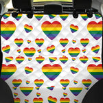 Rainbow LGBT Heart Pattern Print Pet Car Back Seat Cover