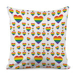 Rainbow LGBT Heart Pattern Print Pillow Cover