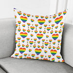 Rainbow LGBT Heart Pattern Print Pillow Cover