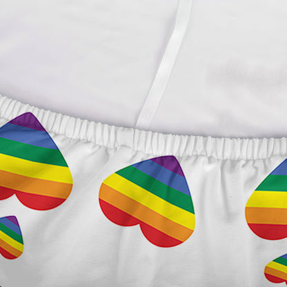 Rainbow LGBT Heart Pattern Print Sofa Cover