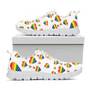 Rainbow LGBT Heart Pattern Print White Sneakers