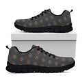 Rainbow LGBT Peace Sign Pattern Print Black Running Shoes