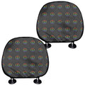 Rainbow LGBT Peace Sign Pattern Print Car Headrest Covers