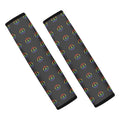 Rainbow LGBT Peace Sign Pattern Print Car Seat Belt Covers