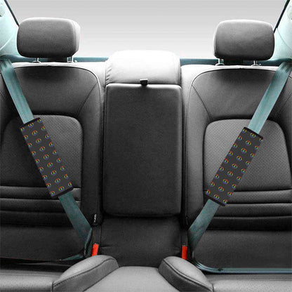 Rainbow LGBT Peace Sign Pattern Print Car Seat Belt Covers