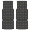 Rainbow LGBT Peace Sign Pattern Print Front and Back Car Floor Mats