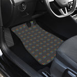 Rainbow LGBT Peace Sign Pattern Print Front and Back Car Floor Mats