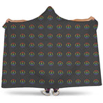 Rainbow LGBT Peace Sign Pattern Print Hooded Blanket