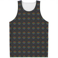 Rainbow LGBT Peace Sign Pattern Print Men's Tank Top
