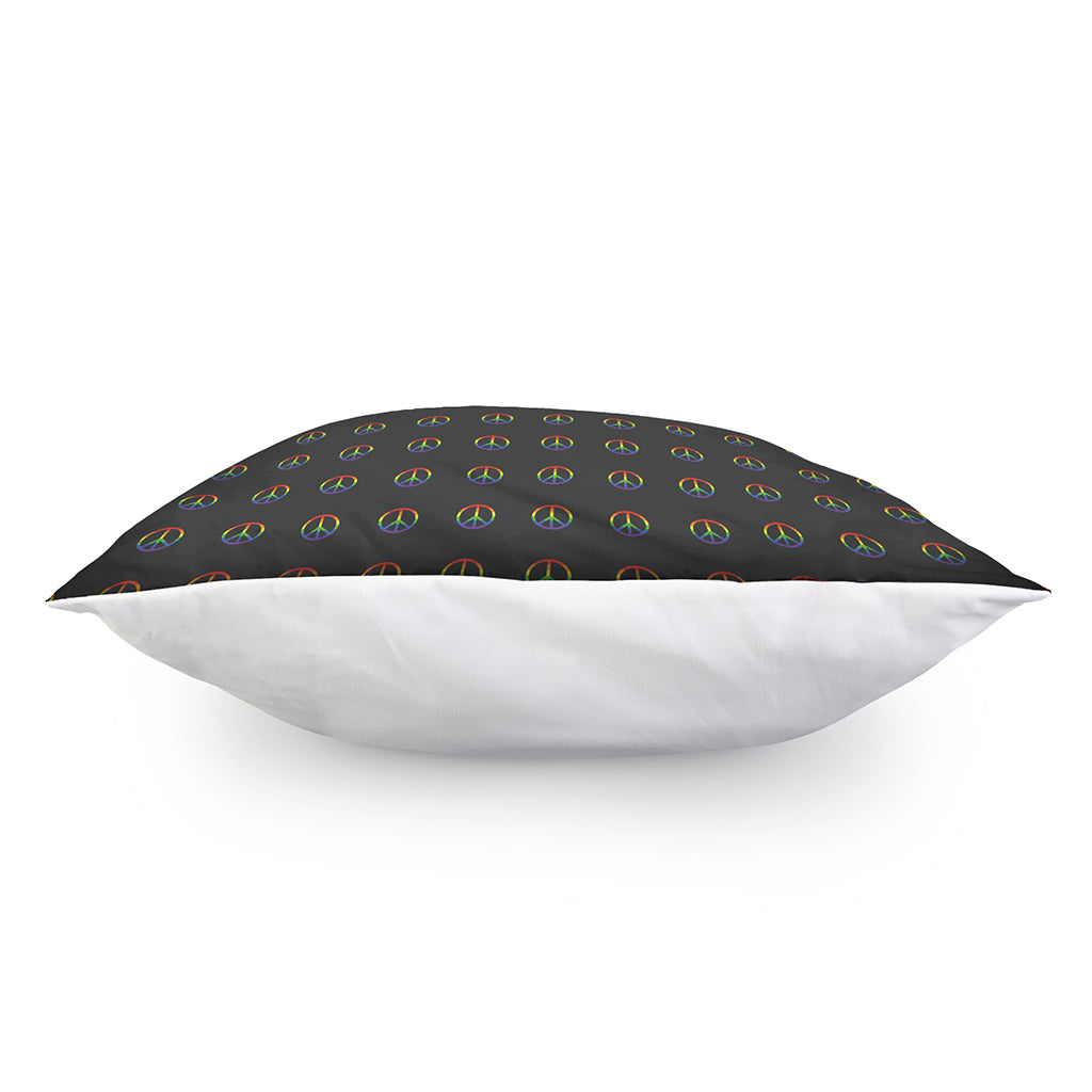 Rainbow LGBT Peace Sign Pattern Print Pillow Cover