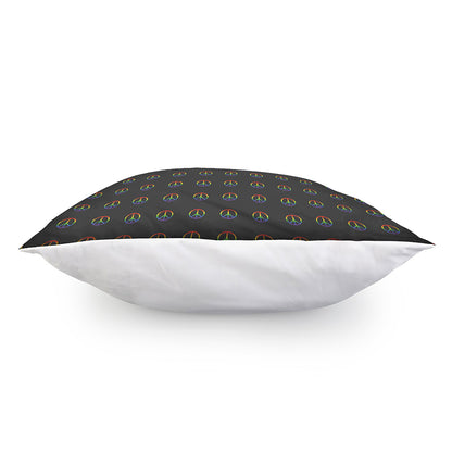 Rainbow LGBT Peace Sign Pattern Print Pillow Cover