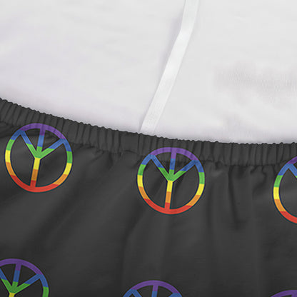Rainbow LGBT Peace Sign Pattern Print Sofa Cover