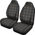 Rainbow LGBT Peace Sign Pattern Print Universal Fit Car Seat Covers