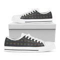 Rainbow LGBT Peace Sign Pattern Print White Low Top Sneakers