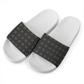 Rainbow LGBT Peace Sign Pattern Print White Slide Sandals