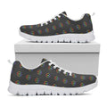Rainbow LGBT Peace Sign Pattern Print White Running Shoes