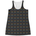 Rainbow LGBT Peace Sign Pattern Print Women's Racerback Tank Top