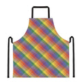 Rainbow LGBT Plaid Pattern Print Apron