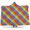 Rainbow LGBT Plaid Pattern Print Hooded Blanket