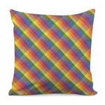 Rainbow LGBT Plaid Pattern Print Pillow Cover