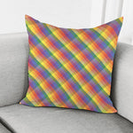 Rainbow LGBT Plaid Pattern Print Pillow Cover