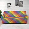 Rainbow LGBT Plaid Pattern Print Sofa Cover