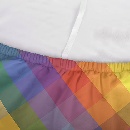 Rainbow LGBT Plaid Pattern Print Sofa Cover