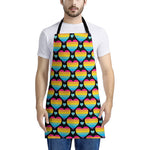 Rainbow LGBT Pride Heart Pattern Print Apron