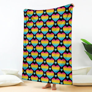 Rainbow LGBT Pride Heart Pattern Print Blanket