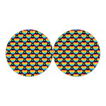 Rainbow LGBT Pride Heart Pattern Print Car Coasters