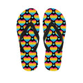 Rainbow LGBT Pride Heart Pattern Print Flip Flops