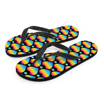 Rainbow LGBT Pride Heart Pattern Print Flip Flops