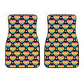 Rainbow LGBT Pride Heart Pattern Print Front Car Floor Mats