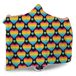 Rainbow LGBT Pride Heart Pattern Print Hooded Blanket